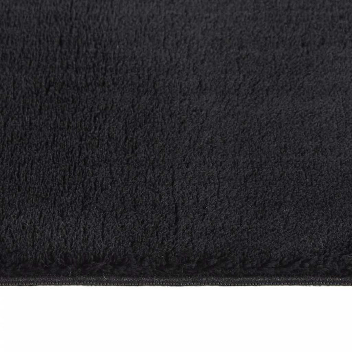 Shaggy tæppe sort 240x305 cm polyester
