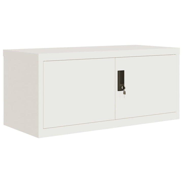 arkivskab 90x40x145 cm stål hvid
