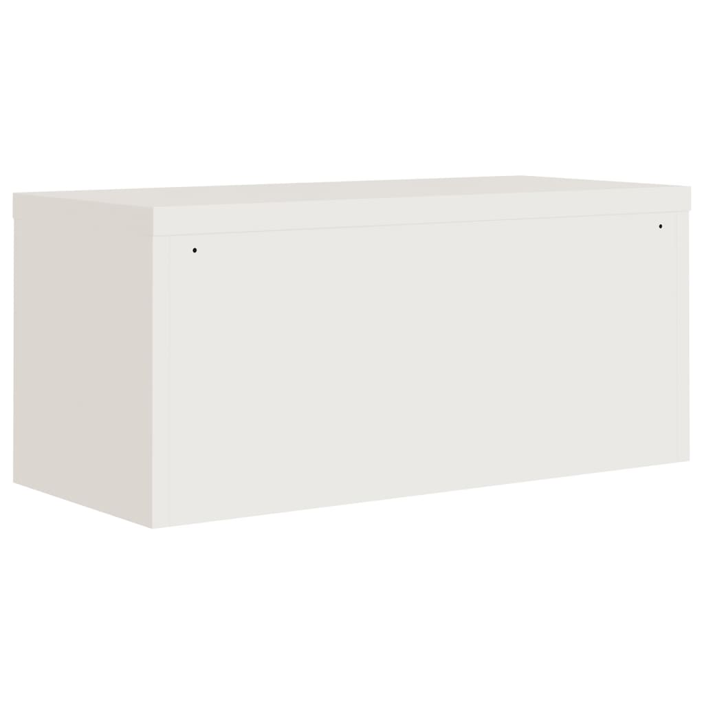 arkivskab 90x40x145 cm stål hvid