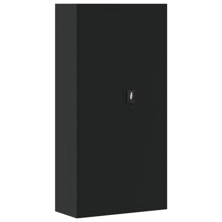 arkivskab 90x40x220 cm stål sort