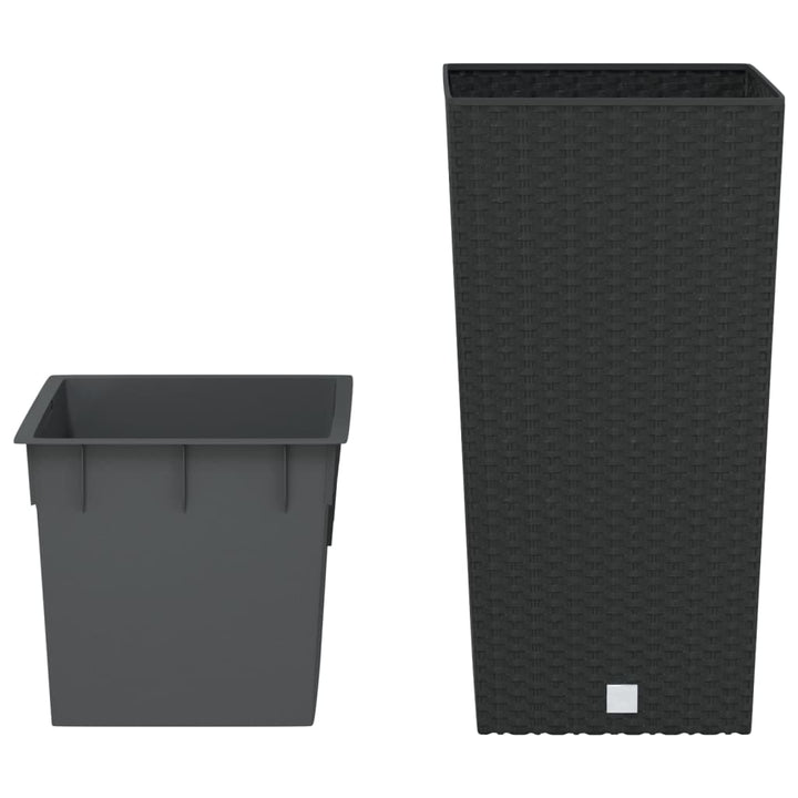 plantekrukke 11/26,5 l udtagelig indsats PP rattanlook antracit