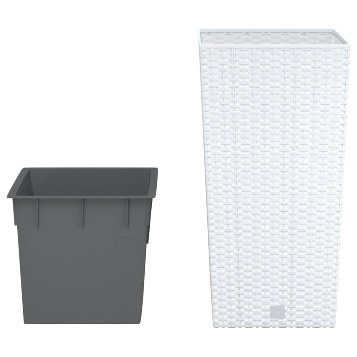 plantekrukke 11/26,5 l udtagelig indsats PP rattanlook hvid