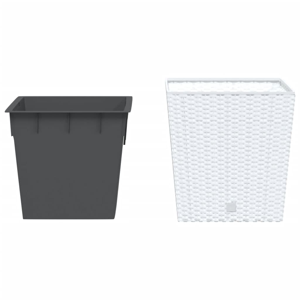 plantekrukke 21/32 l udtagelig indsats PP rattanlook hvid