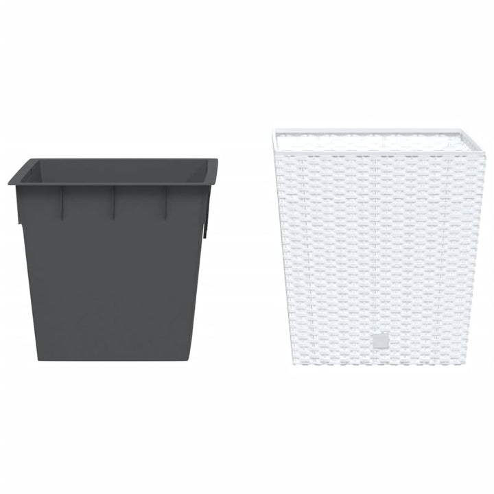 plantekrukke 21/32 l udtagelig indsats PP rattanlook hvid