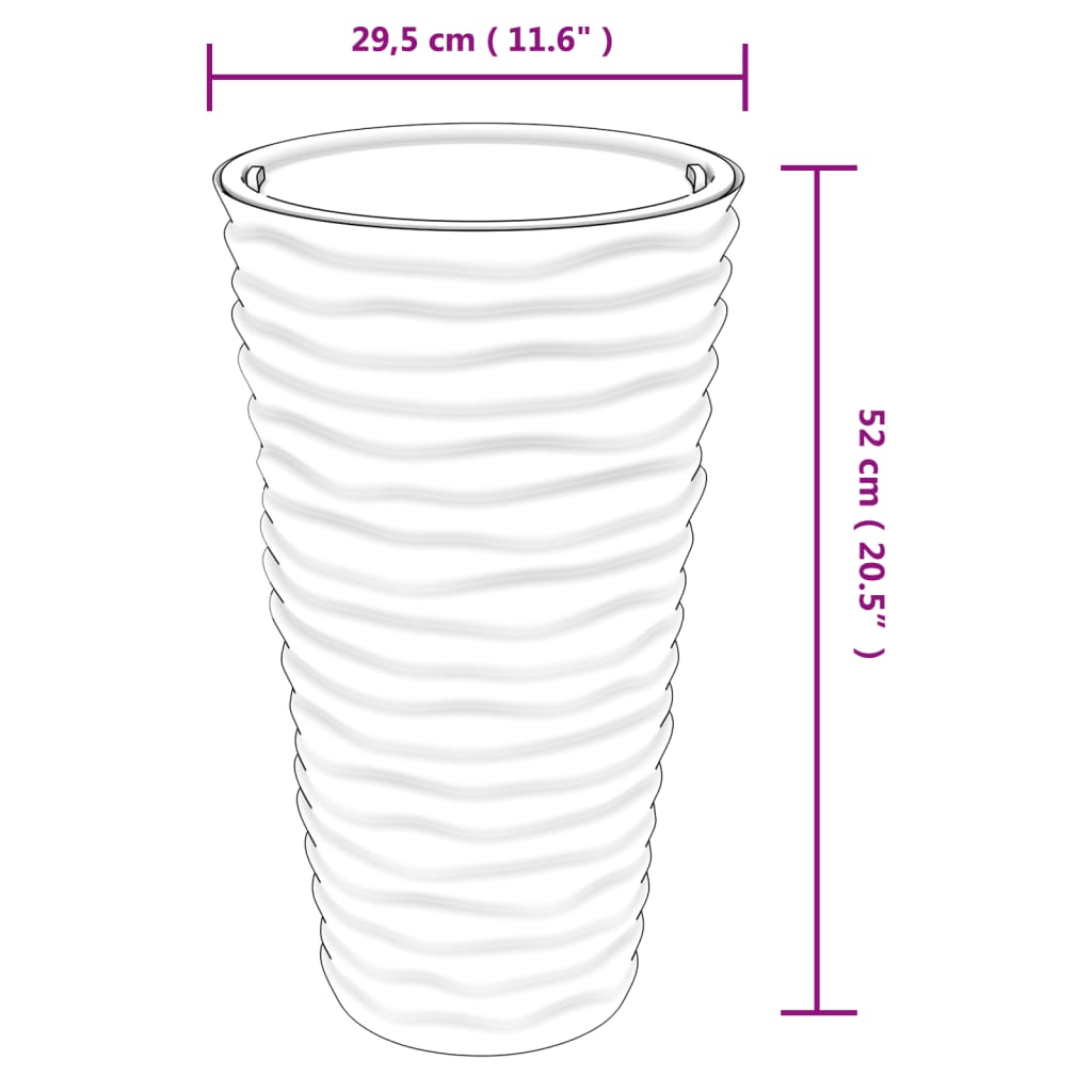 plantekrukke 8/22 l udtagelig indsats PP rillet design antracit