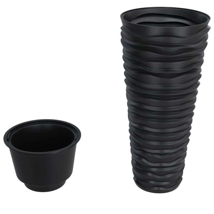 plantekrukke 18/45 l udtagelig indsats rillet design antracit