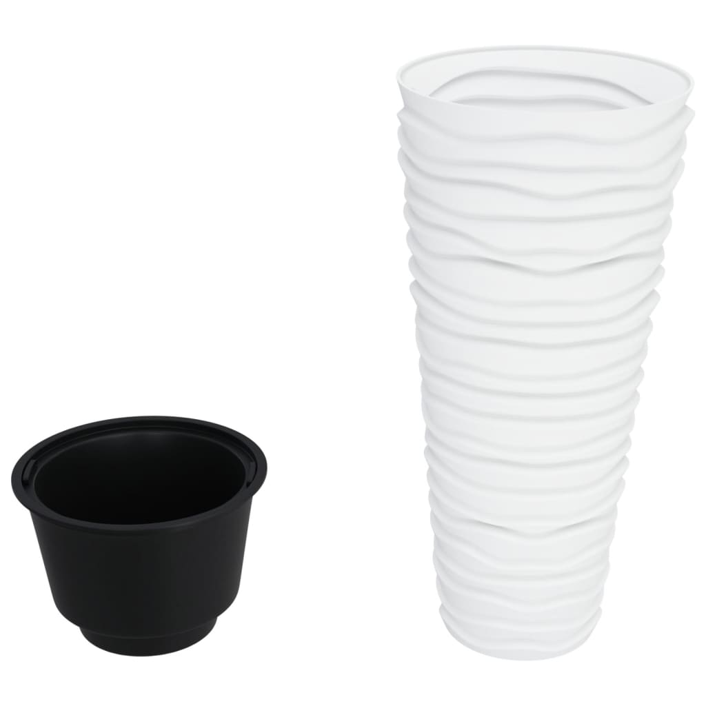 plantekrukke 18/45 l udtagelig indsats rillet design hvid