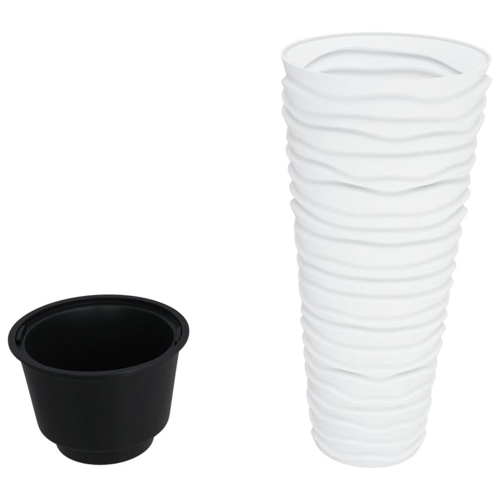 plantekrukke 18/45 l udtagelig indsats rillet design hvid