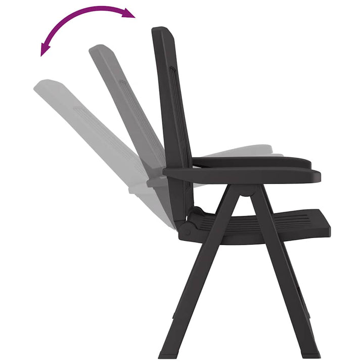Klapstole, 2 stk., antracit, PP