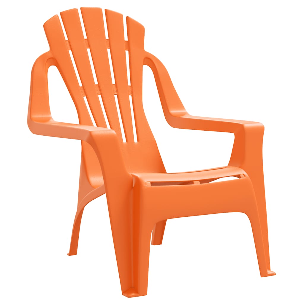 havestole til børn 2 stk. 37x34x44 cm PP trælook orange