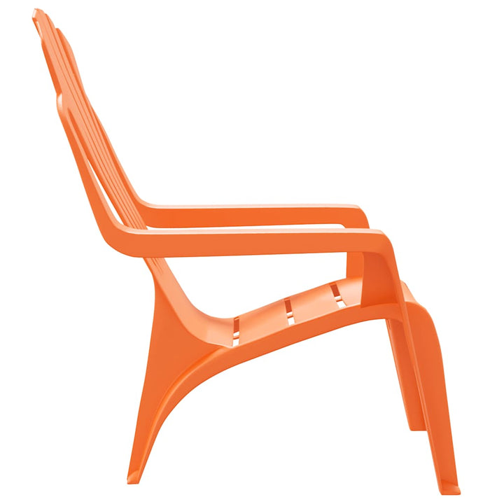 havestole til børn 2 stk. 37x34x44 cm PP trælook orange