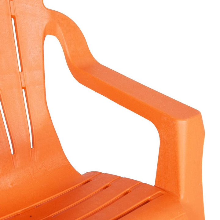 havestole til børn 2 stk. 37x34x44 cm PP trælook orange