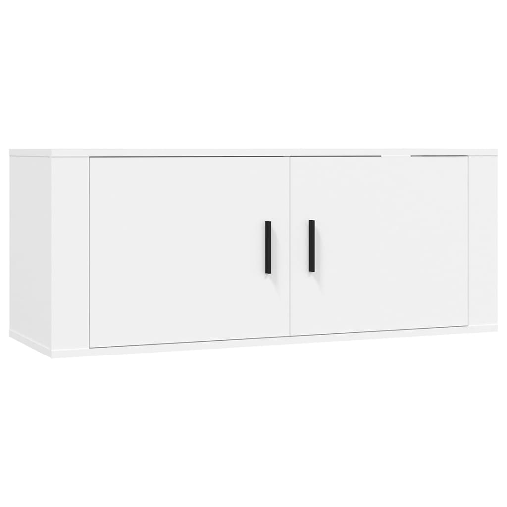 tv-skabssæt 8 dele konstrueret træ hvid