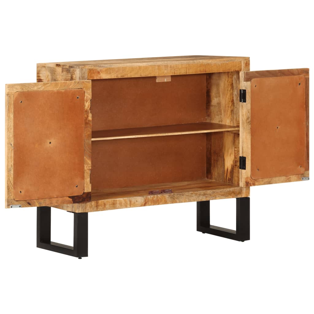 skænk 80x30x71 cm massivt ru mangotræ og metal