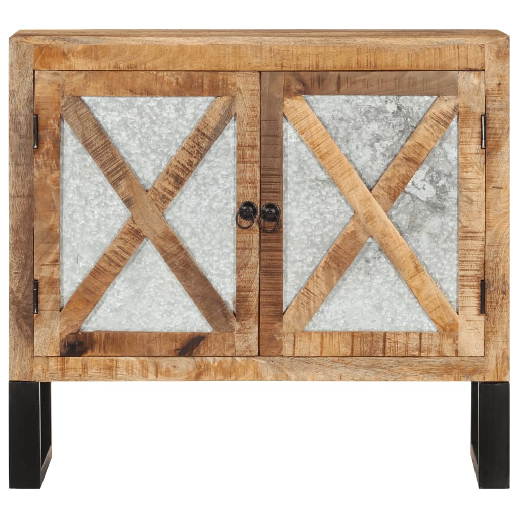 skænk 80x30x71 cm massivt ru mangotræ og metal