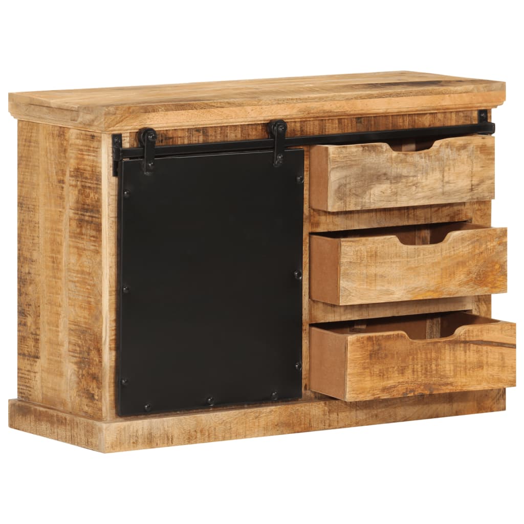 skænk 80x30x55 cm massivt ru mangotræ