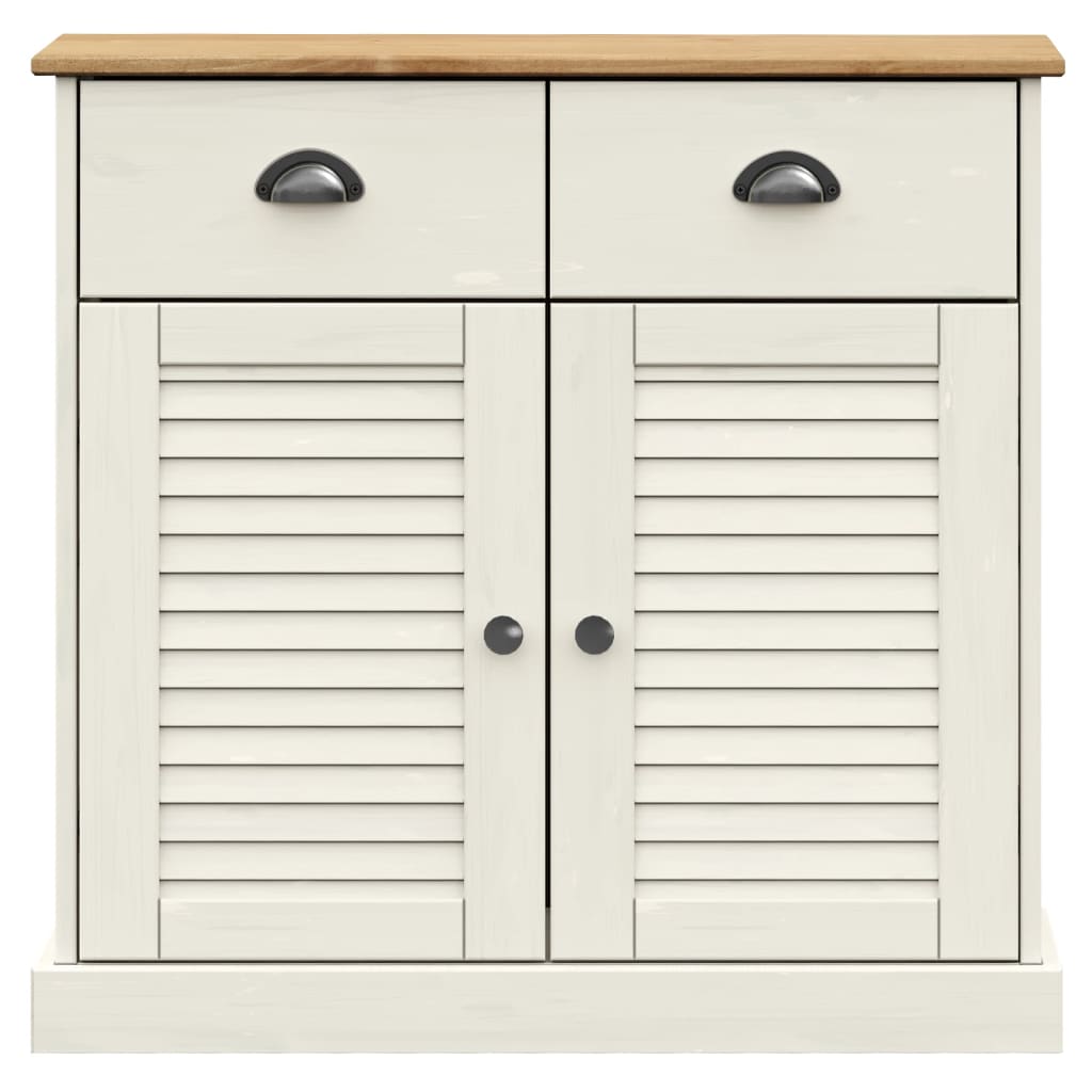skænk VIGO 78x40x175 cm massivt fyrretræ hvid