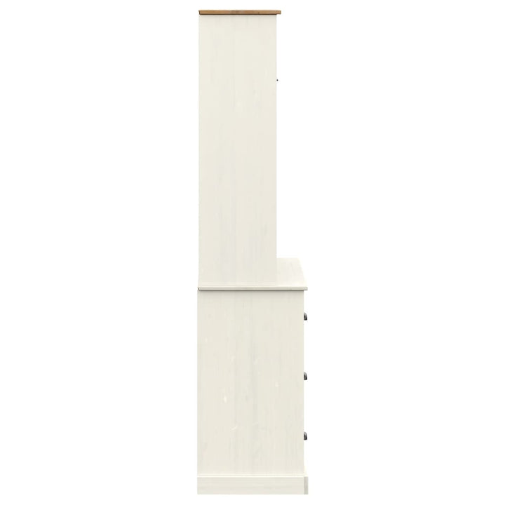 skænk VIGO 78x40x175 cm massivt fyrretræ hvid