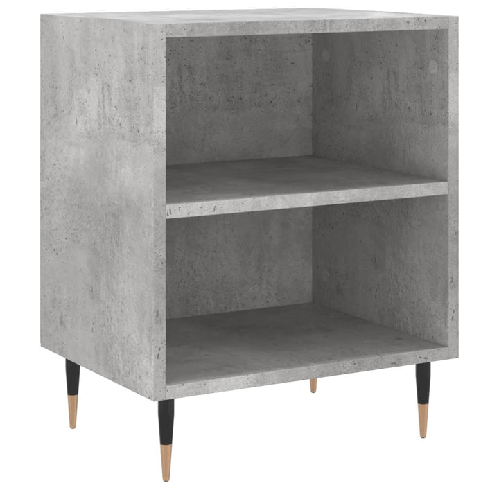 sengeborde 2 stk. 40x30x50 cm konstrueret træ betongrå