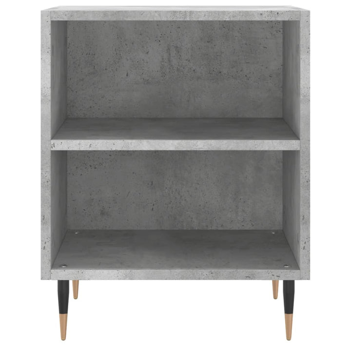 sengeborde 2 stk. 40x30x50 cm konstrueret træ betongrå