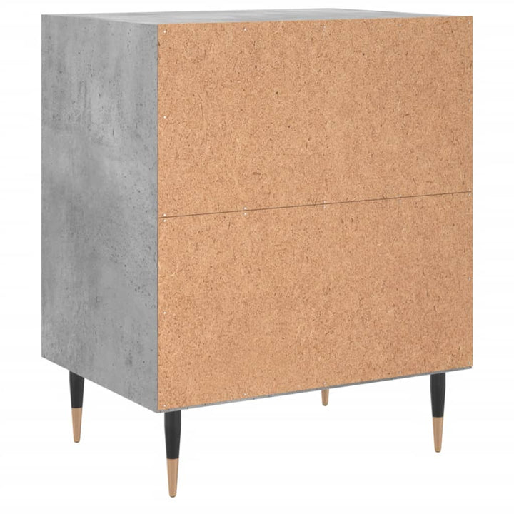 sengeborde 2 stk. 40x30x50 cm konstrueret træ betongrå