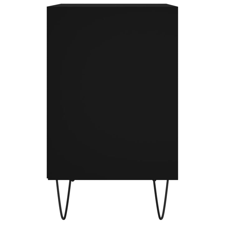 sengeborde 2 stk. 40x30x50 cm konstrueret træ sort