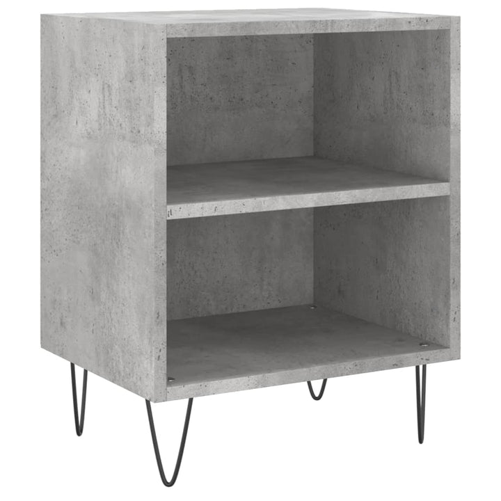 sengeborde 2 stk. 40x30x50 cm konstrueret træ betongrå