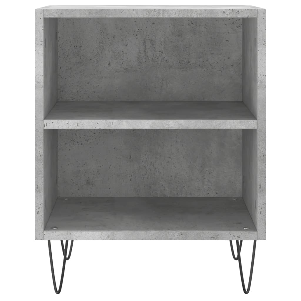 sengeborde 2 stk. 40x30x50 cm konstrueret træ betongrå
