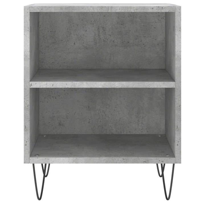 sengeborde 2 stk. 40x30x50 cm konstrueret træ betongrå