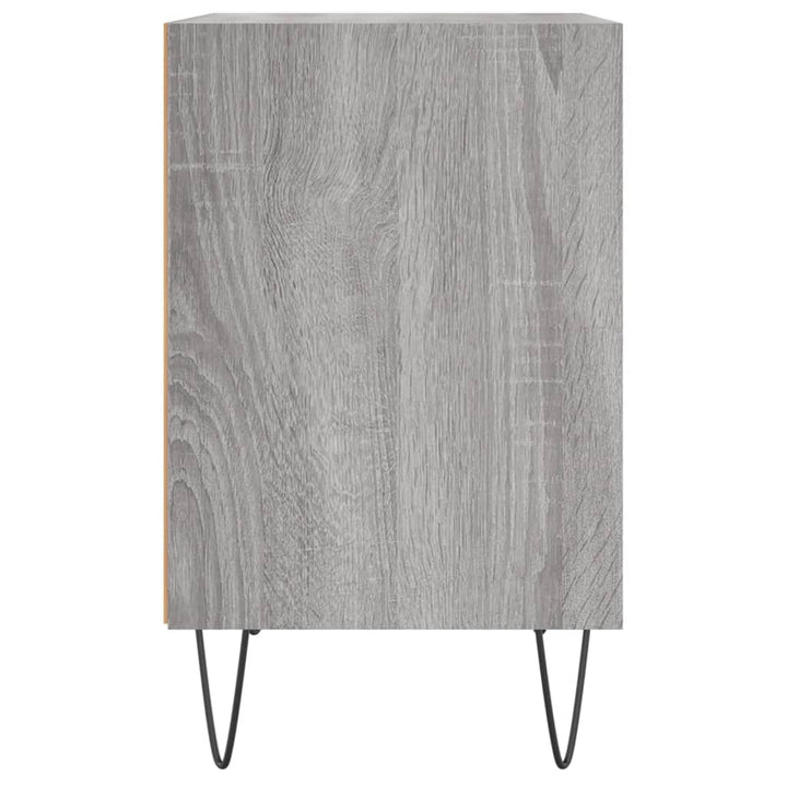 sengeborde 2 stk. 40x30x50 cm konstrueret træ grå sonoma-eg