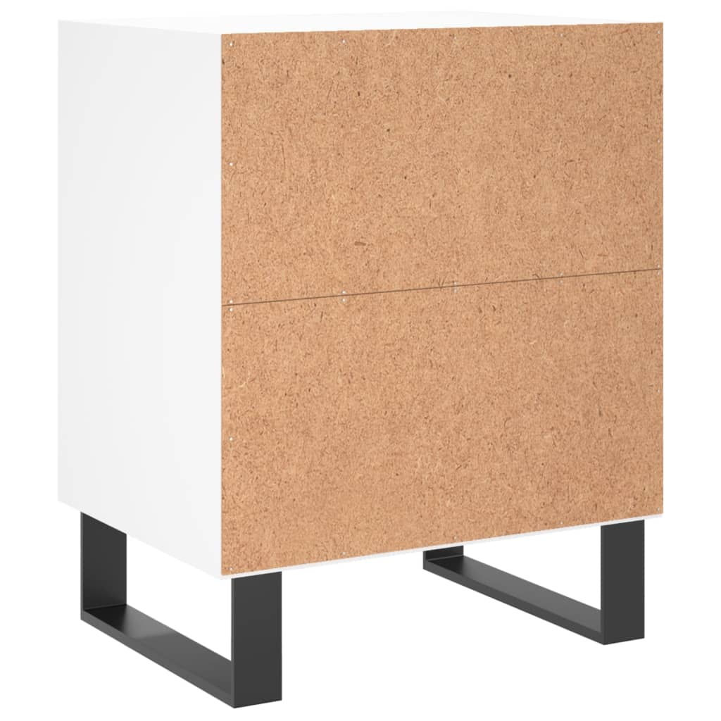 sengebord 40x30x50 cm konstrueret træ hvid