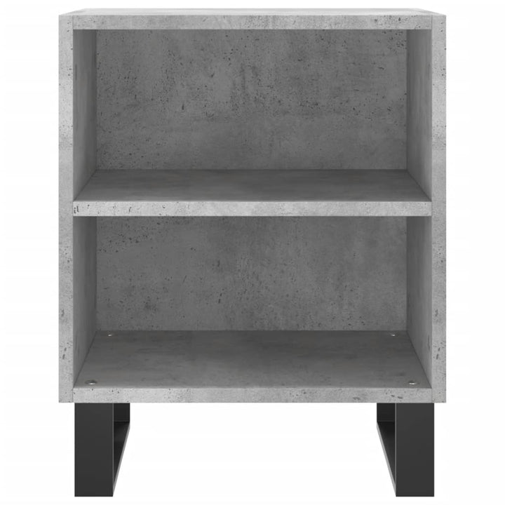 sengeborde 2 stk. 40x30x50 cm konstrueret træ betongrå