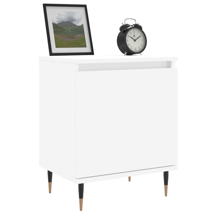 sengeborde 2 stk. 40x30x50 cm konstrueret træ hvid