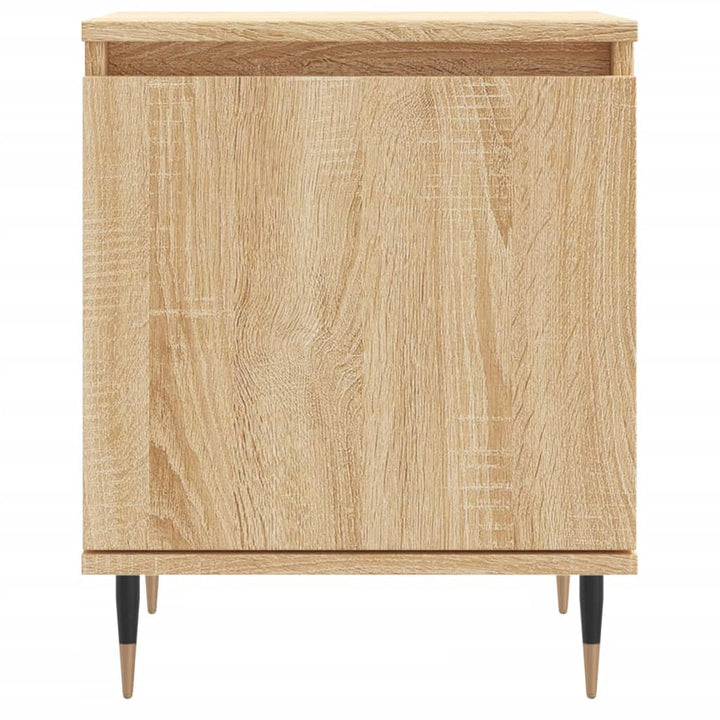 sengeborde 2 stk. 40x30x50 cm konstrueret træ sonoma-eg