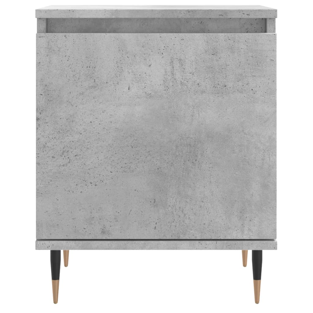 sengeborde 2 stk. 40x30x50 cm konstrueret træ betongrå