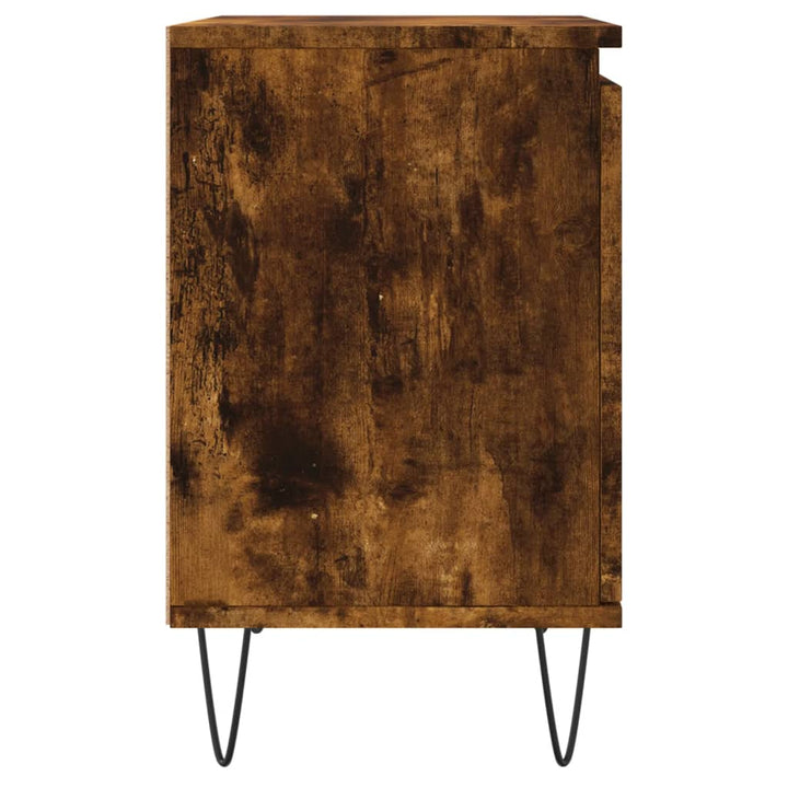 sengeborde 2 stk. 40x30x50 cm konstrueret træ røget egetræ