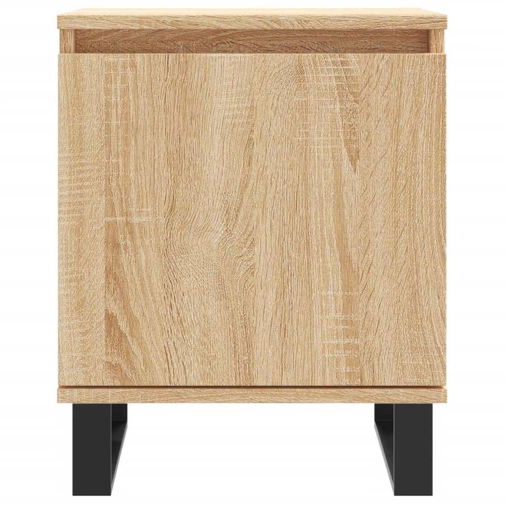 sengeborde 2 stk. 40x30x50 cm konstrueret træ sonoma-eg