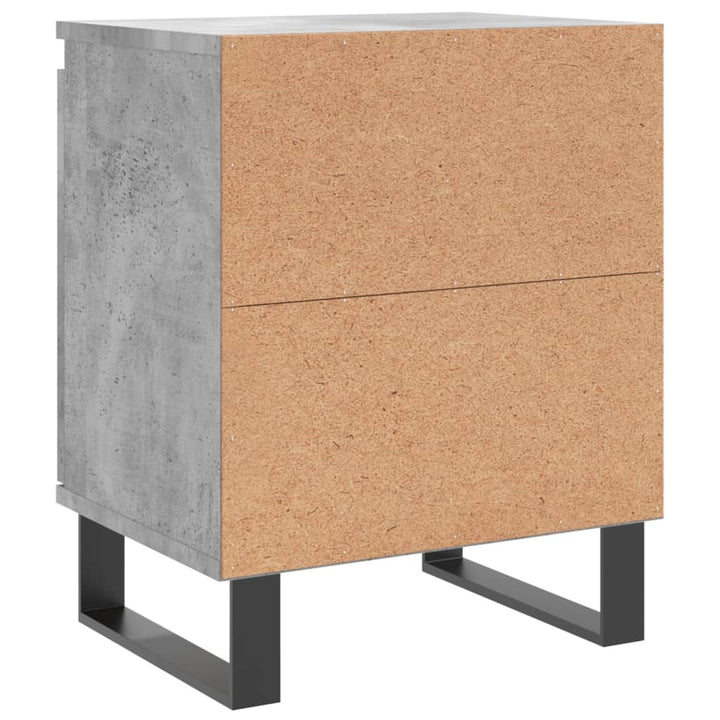 sengeborde 2 stk. 40x30x50 cm konstrueret træ betongrå