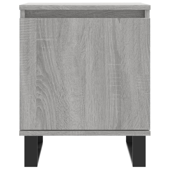 sengeborde 2 stk. 40x30x50 cm konstrueret træ grå sonoma-eg