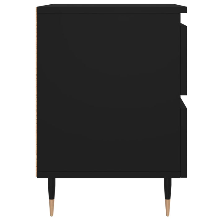 sengebord 40x35x50 cm konstrueret træ sort