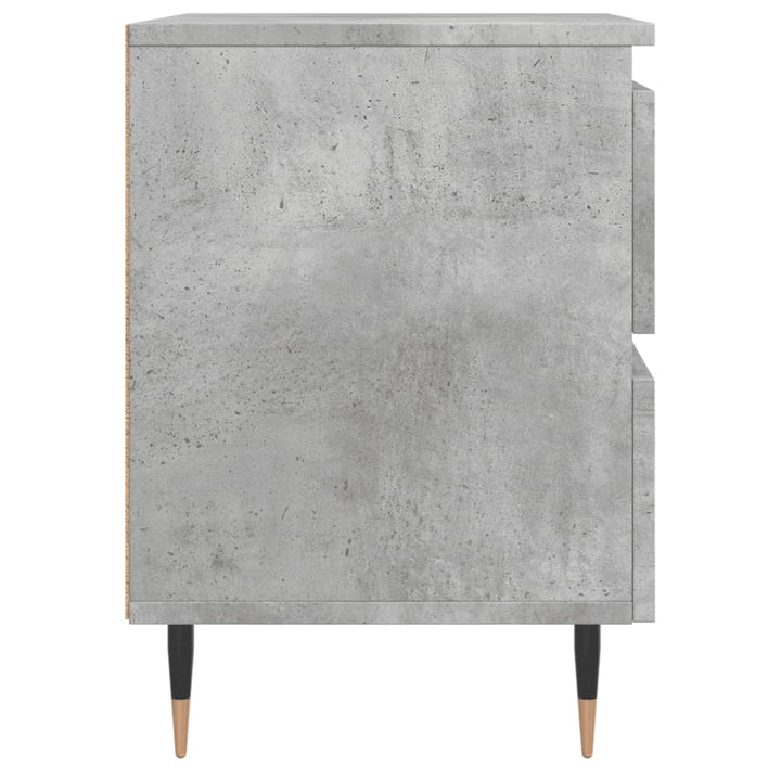 sengeborde 2 stk. 40x35x50 cm konstrueret træ betongrå