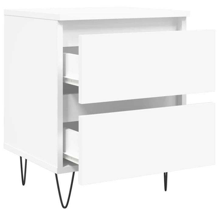 sengebord 40x35x50 cm konstrueret træ hvid
