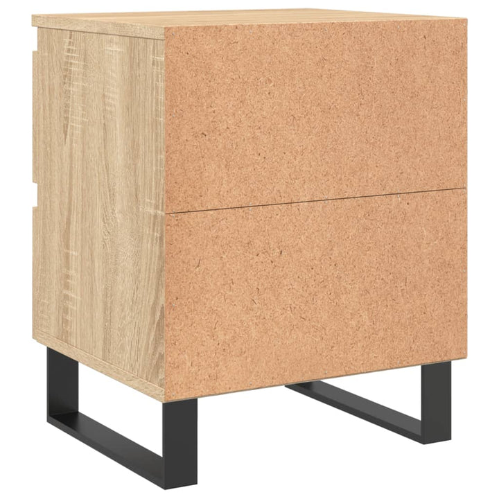 sengebord 40x35x50 cm konstrueret træ sonoma-eg