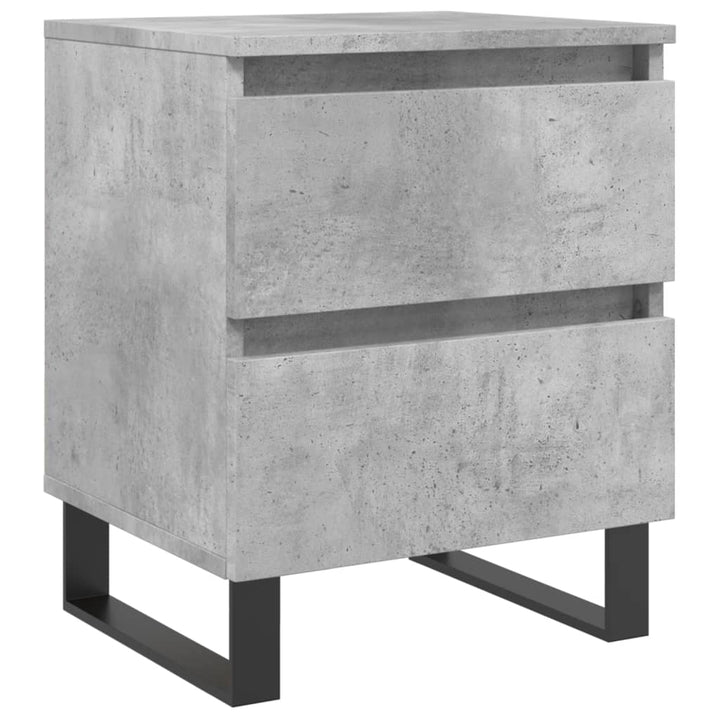 sengebord 40x35x50 cm konstrueret træ betongrå