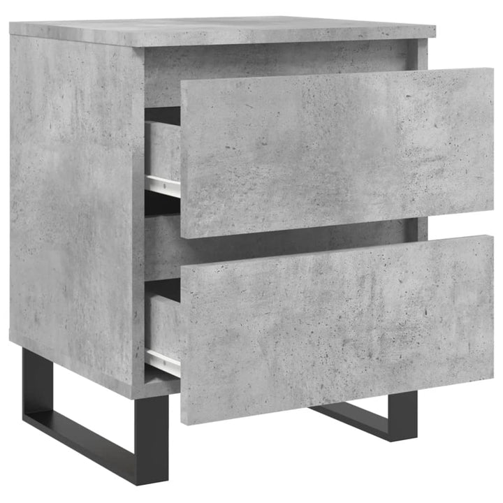sengebord 40x35x50 cm konstrueret træ betongrå