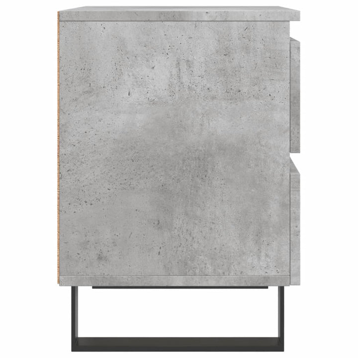 sengebord 40x35x50 cm konstrueret træ betongrå