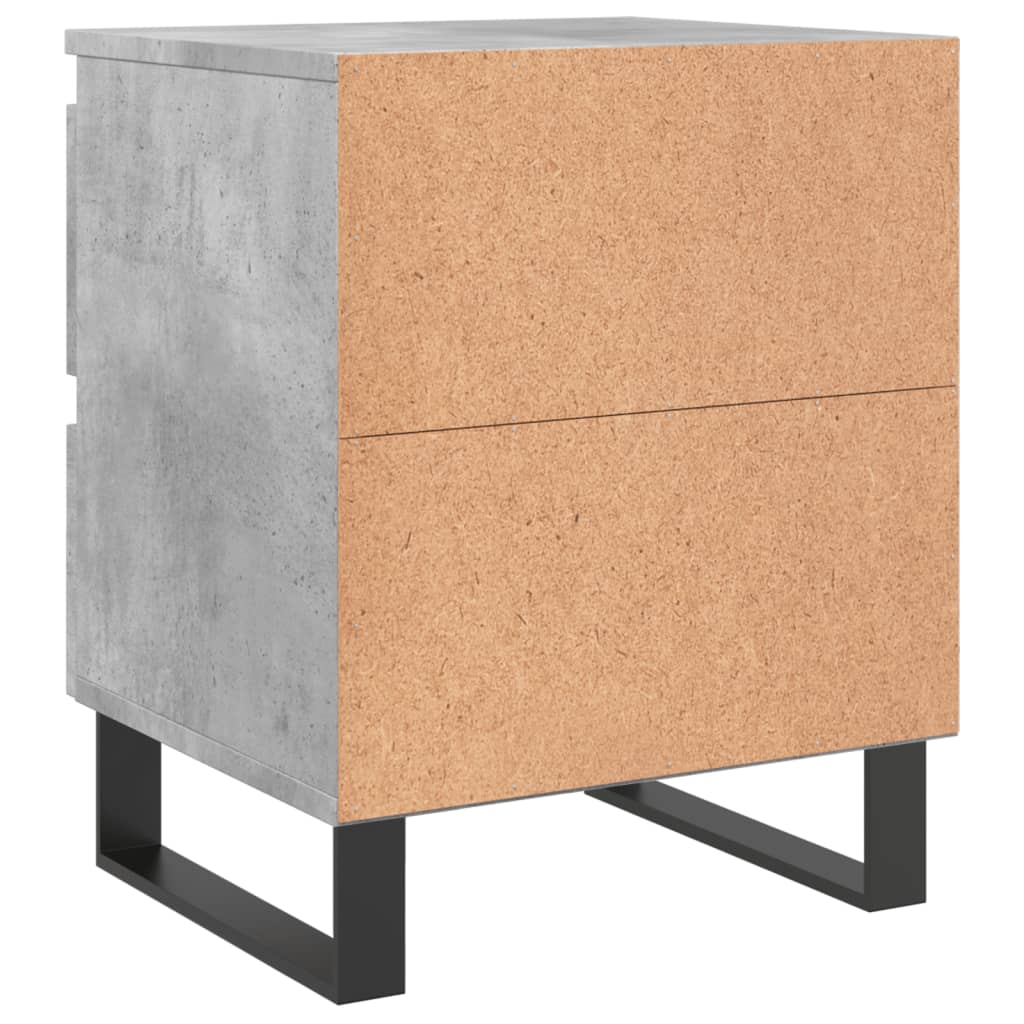 sengebord 40x35x50 cm konstrueret træ betongrå