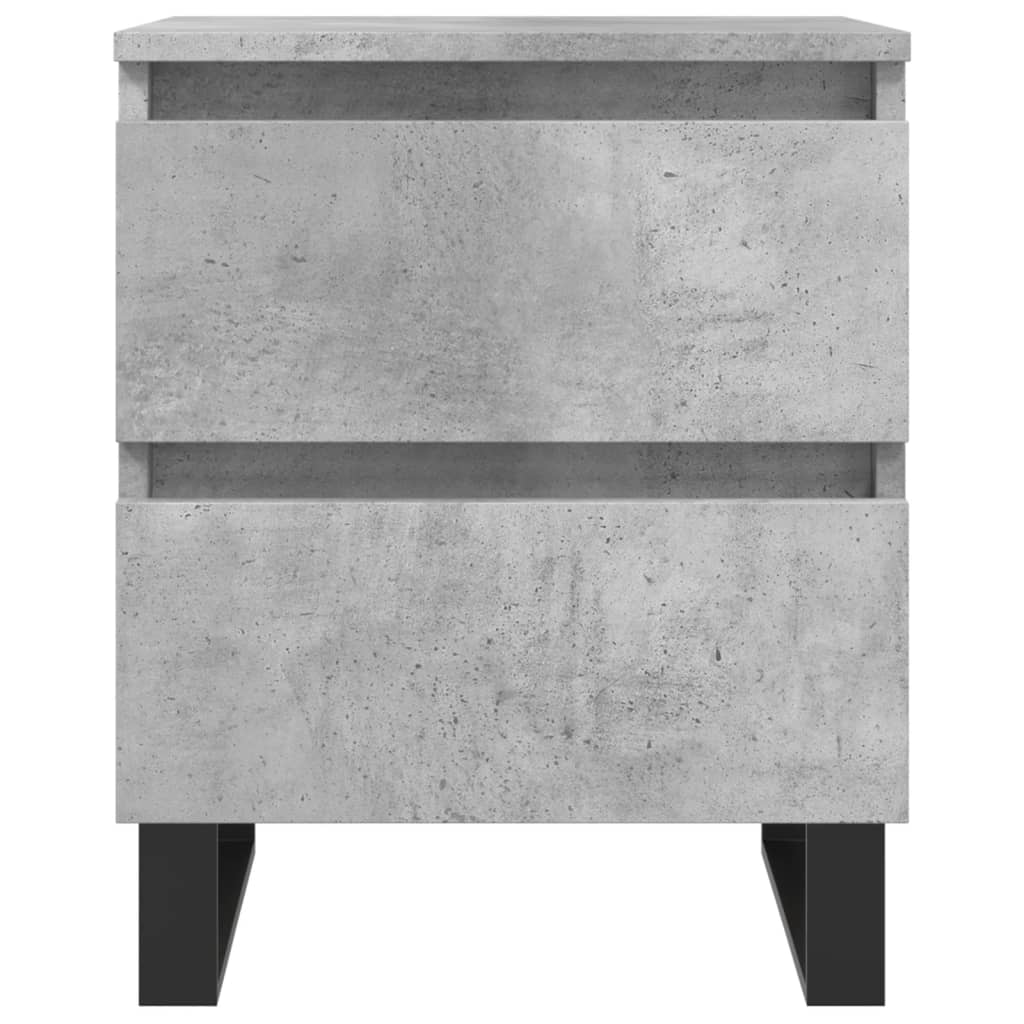 sengeborde 2 stk. 40x35x50 cm konstrueret træ betongrå
