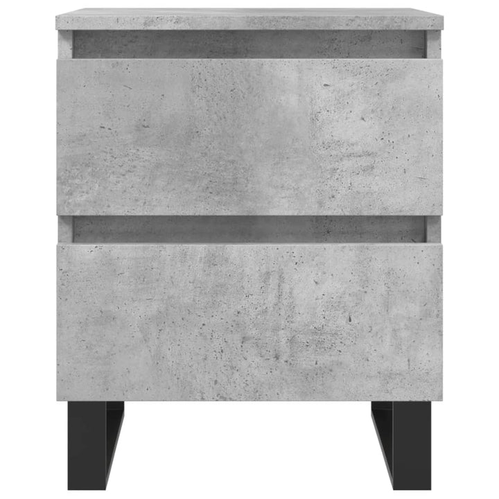 sengeborde 2 stk. 40x35x50 cm konstrueret træ betongrå
