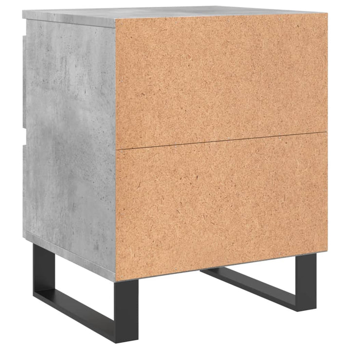 sengeborde 2 stk. 40x35x50 cm konstrueret træ betongrå